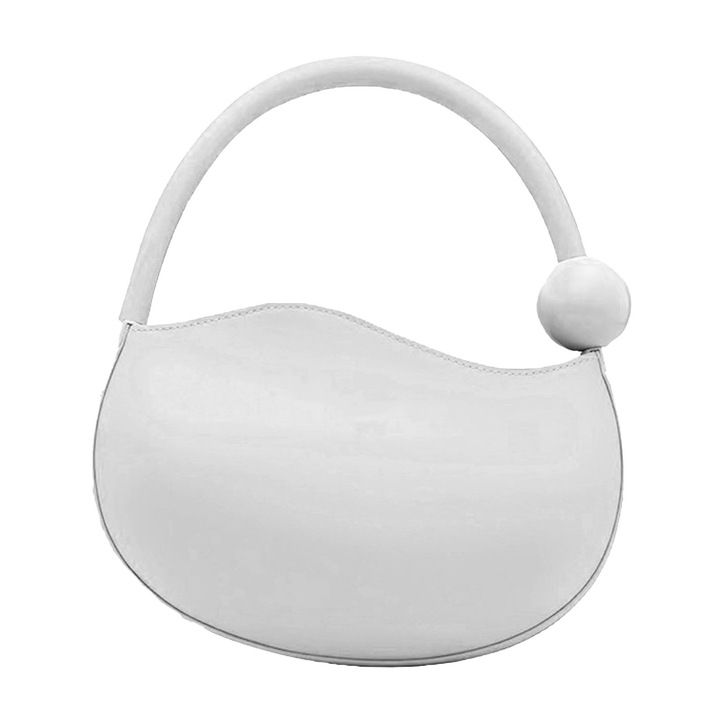 Női válltáska, Longziming, poliuretán, fehér