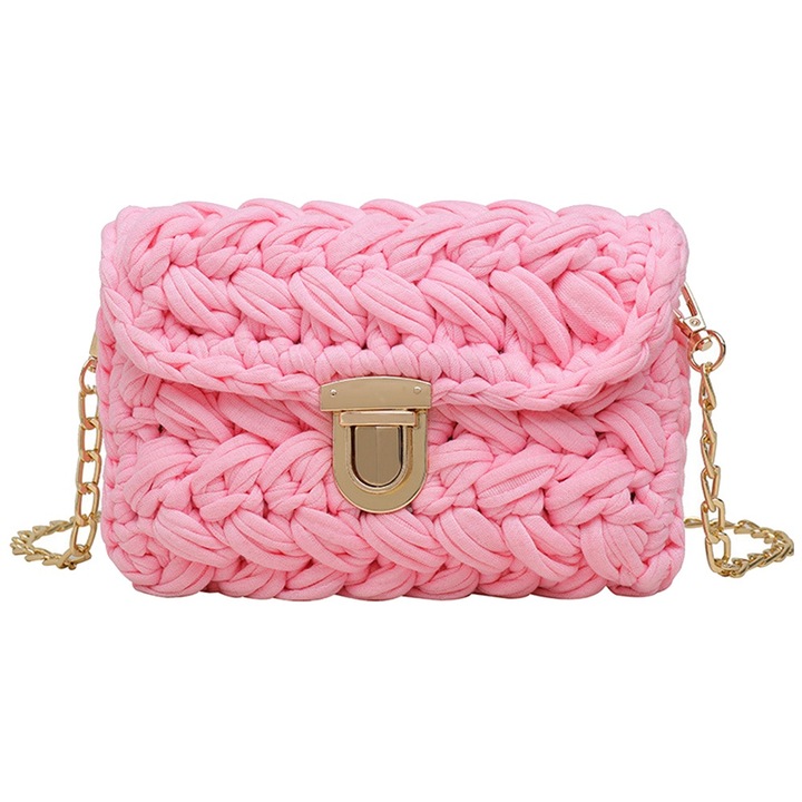 Női válltáska, Jormftte, kézzel készített, többszínű, 30x25cm