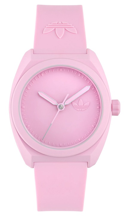 Ceas unisex Adidas Project Three, ceramica, roz, 42mm, curea silicon