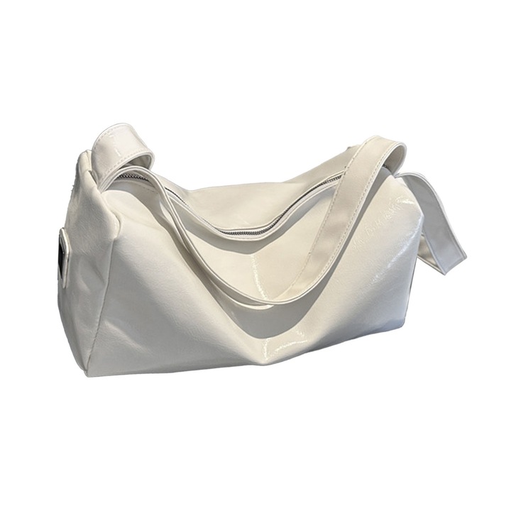 Jormftte női válltáska, nagy kapacitású, vintage stílusú, fehér, egy méret