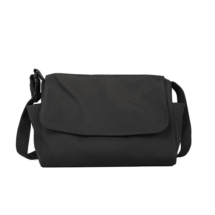 Jormftte női válltáska, nagy kapacitású, Oxford anyag, fekete, univerzális méret