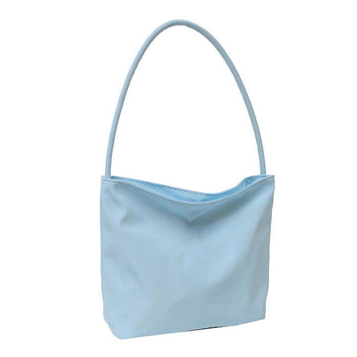 Jormftte női válltáska, nagy kapacitású, gombos záródású, puha nylon, fehér, egy méret