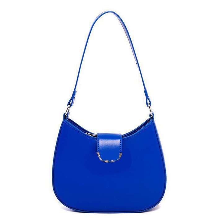 Jormftte női válltáska, egyedi design, PU anyag, kék, szabad méret