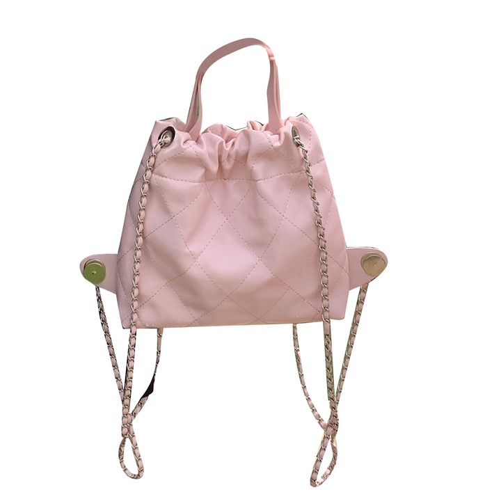 Jormftte válltáska, rombusz mintázatú, nagy kapacitású, rózsaszín, egy méret