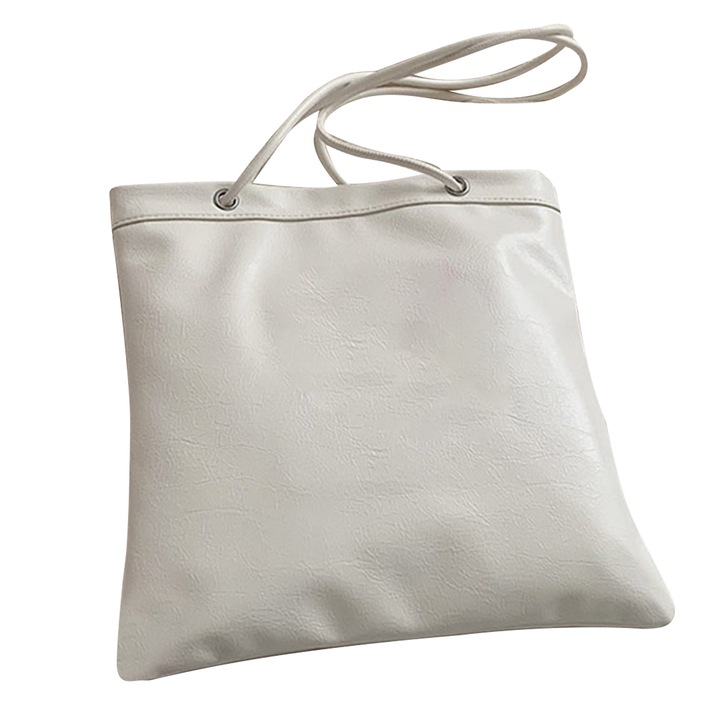 Jormftte női válltáska, nagy kapacitású, európai és amerikai stílusú, fehér, egy méret