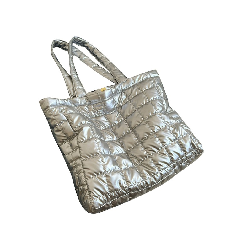 Jormftte válltáska, rombusz design, közepes kapacitású, ezüstszínű, univerzális méret