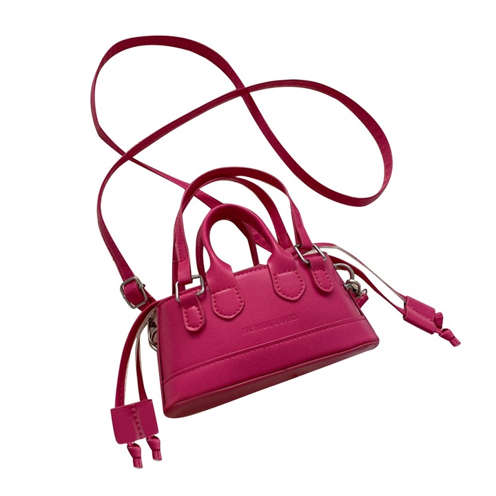 Jormftte női táska, PU bőr, rózsaszín piros, nagy kapacitású, állítható pánt