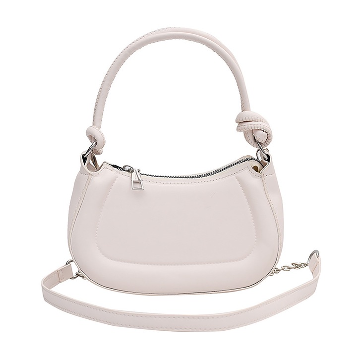 Női válltáska, Longziming, bézs, 14x31x45cm, PU anyagú