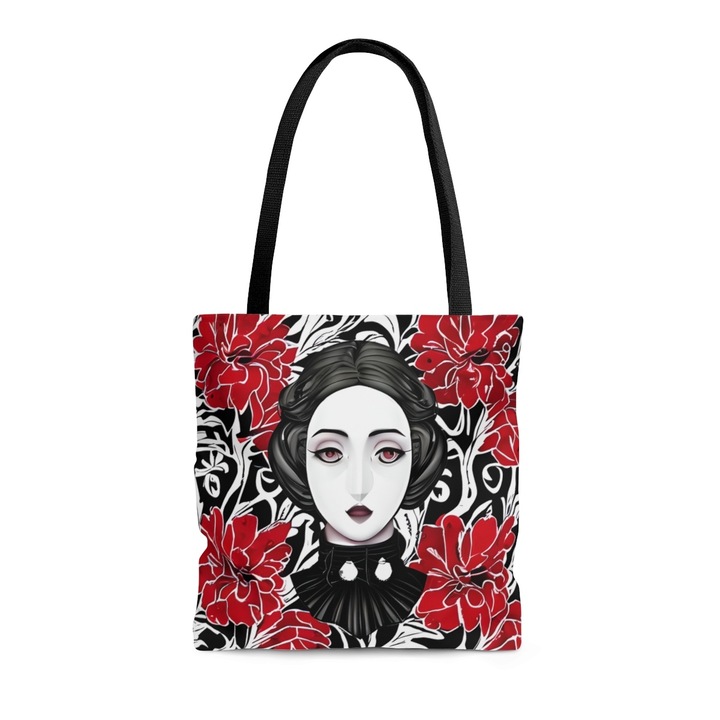 Kis méretű, Jormftte bevásárlótáska, viktoriánus gótikus stílus ihlette, újrafelhasználható, strandra, többszínű.