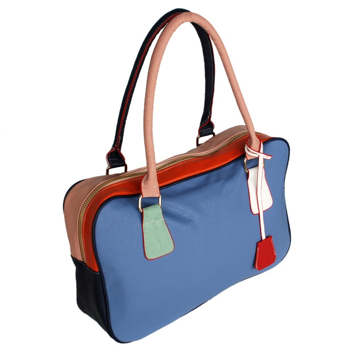 Jormftte válltáska, színes Sweet Date modell, többszínű, 37x10x24cm, két fogantyúval, több rekesszel.