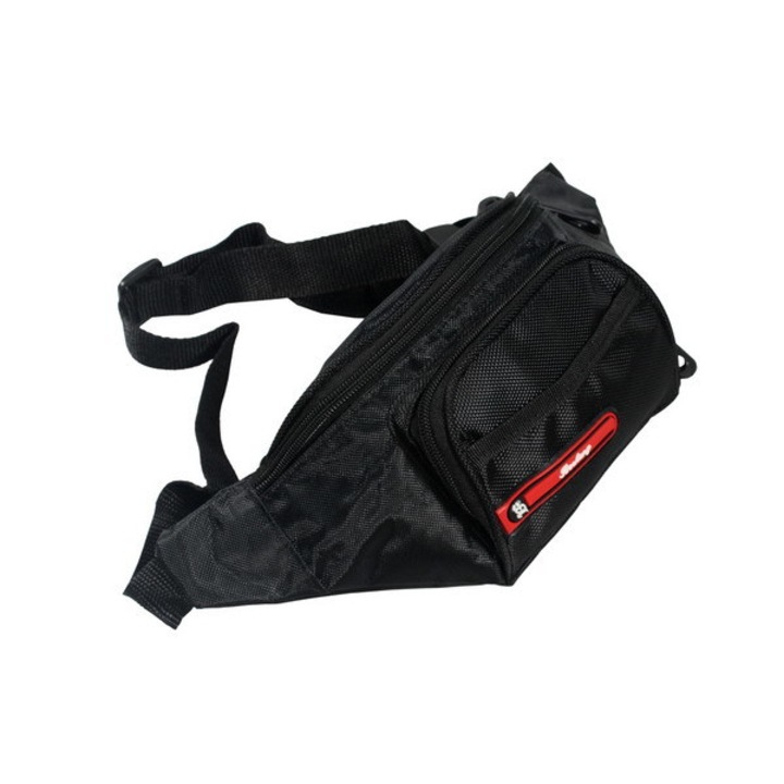 Jormftte sporttáska, multifunkcionális övtáska, 20x13cm, fekete