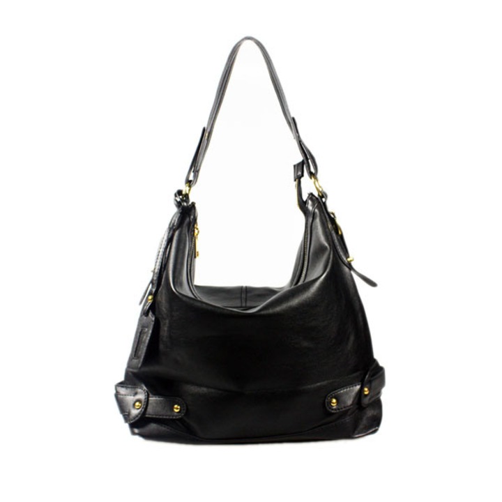 Női válltáska Jormftte, barna, arany részletekkel, több rekesszel, modern design