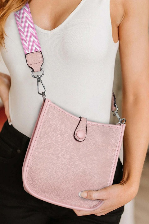 Jormftte alkalmi válltáska, rózsaszín, fonott pánttal