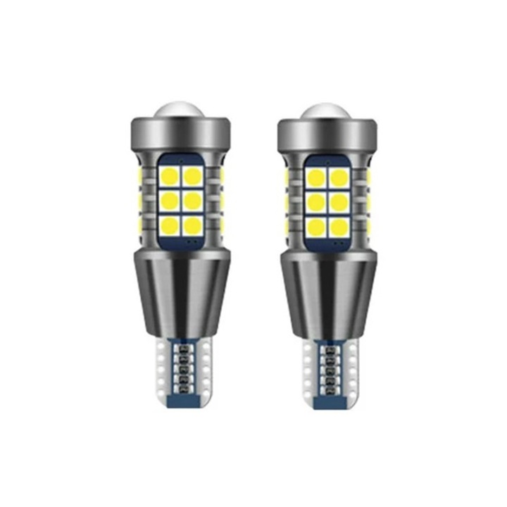 Комплект 2 х Автомобилни крушки 27LED, T15 W16W, 6W, 12V, canbus, 2400lm/компл.