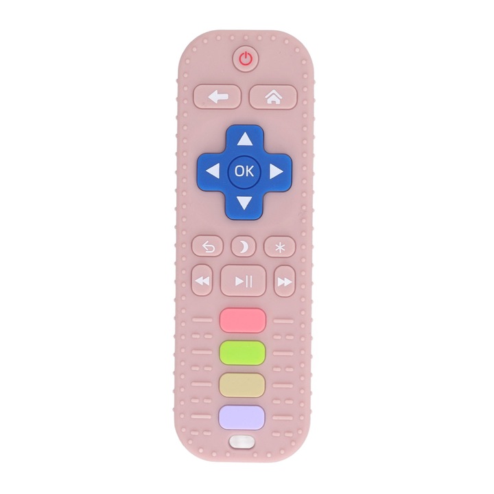 Jormftte fogzási játék, távirányító alakú, élelmiszer-minőségű szilikon, rózsaszín