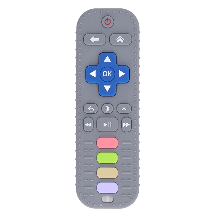 Rágóka, Jormftte, távirányító forma, élelmiszeripari szilikon, könnyen tisztítható, szürke