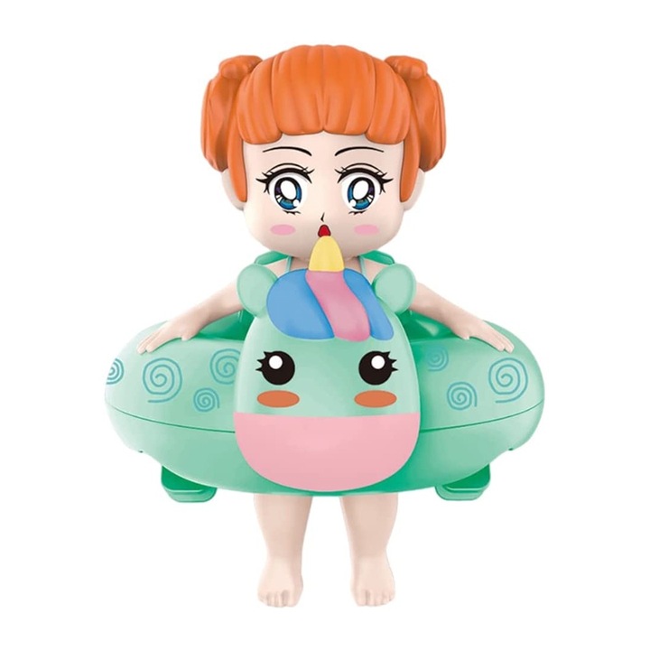 Fürdőjáték, Jormftte, Úszógyűrűs lány, többszínű, 30x30cm