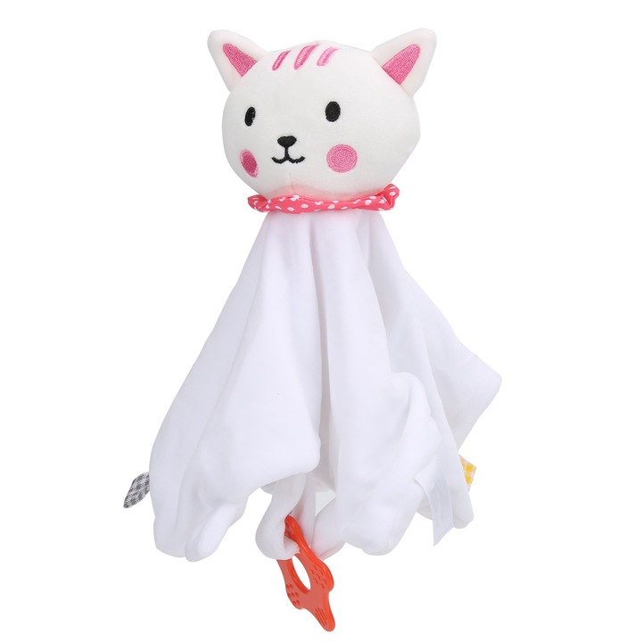 Jormftte bababiztonsági takaró, pamut, állatfigura, fehér, 1 szett