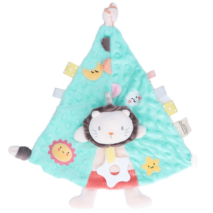 Biztonsági takaró játék babáknak, Jormftte, állat design, bársony anyag, 35x38cm