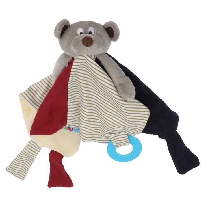 Jormftte baba biztonsági takaró, maci mintás, ultra puha anyag, szagtalan, 70x100cm