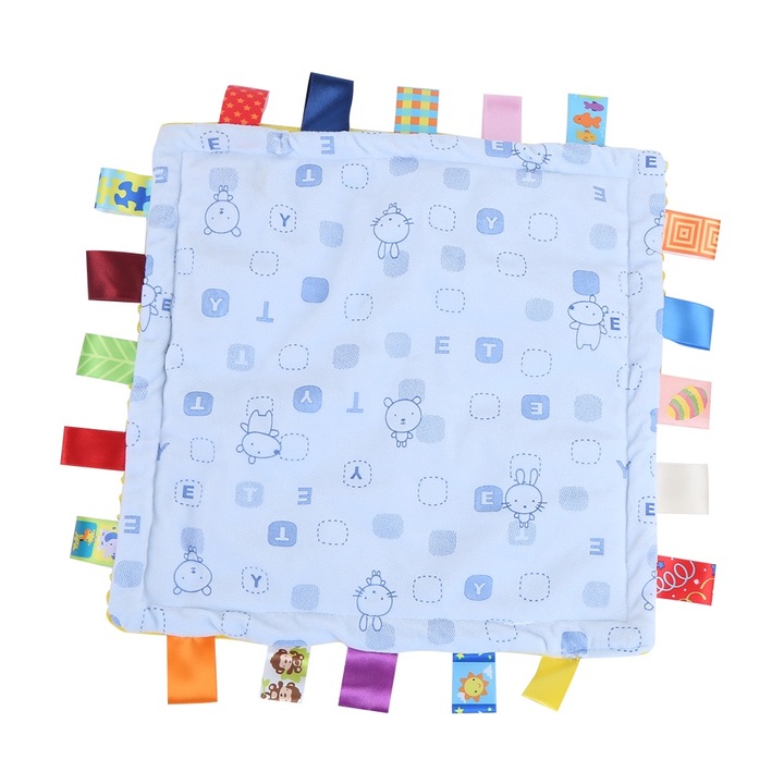 Jormftte babatakaró, puha játék, élénk színek, 70x100cm