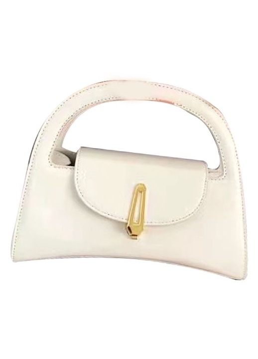 Fehér PU táska, longziming márka, 13,5x12,5x7 cm