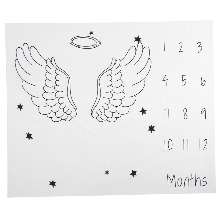 Háttér takaró babafotózáshoz, Jormftte, 100x120cm, színes minták, poliészter anyag