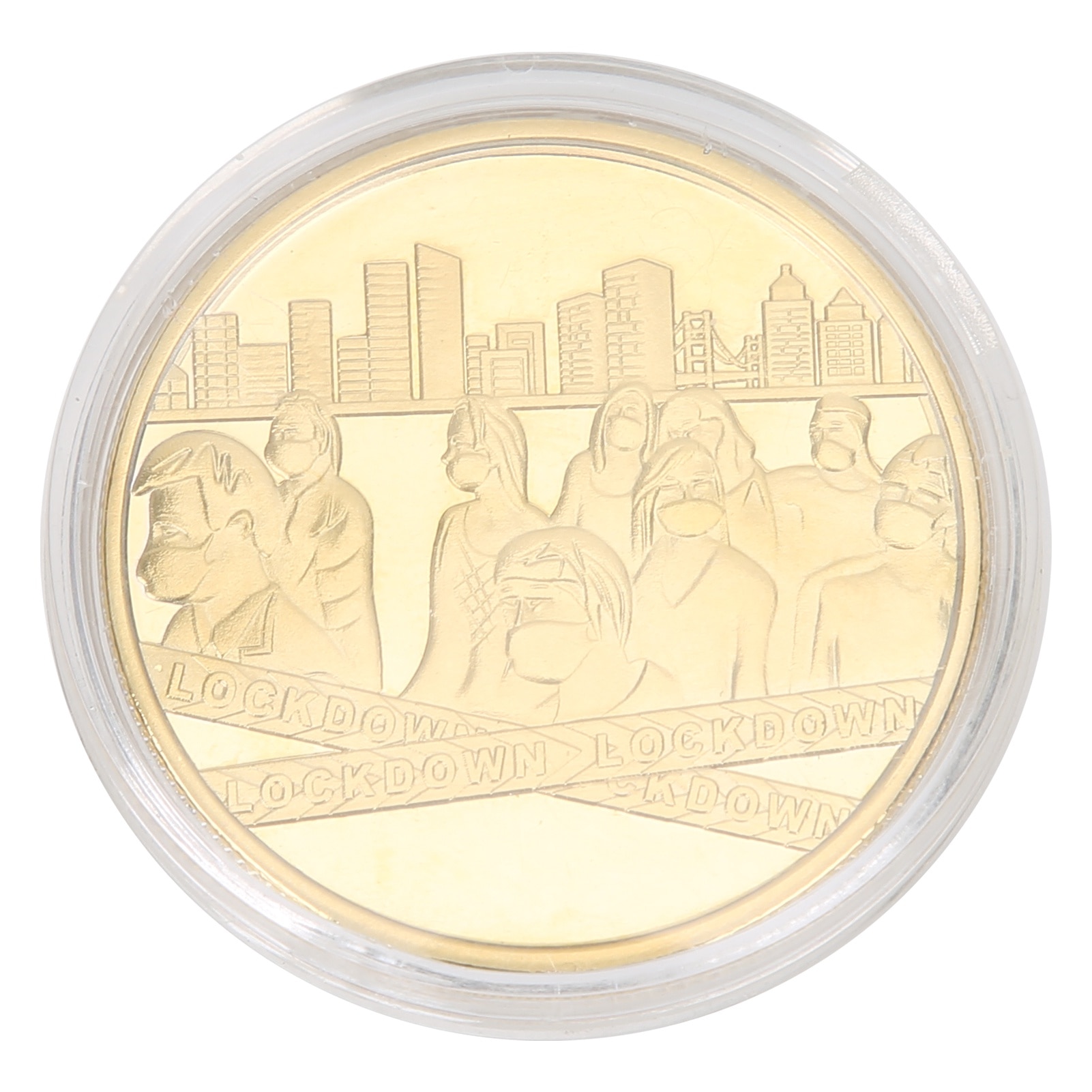 Moneda comemorativa I Survived 2020, Mmgoqqt, zinc-aliaj, placata cu aur si  argint, 2 fete - eMAG.ro