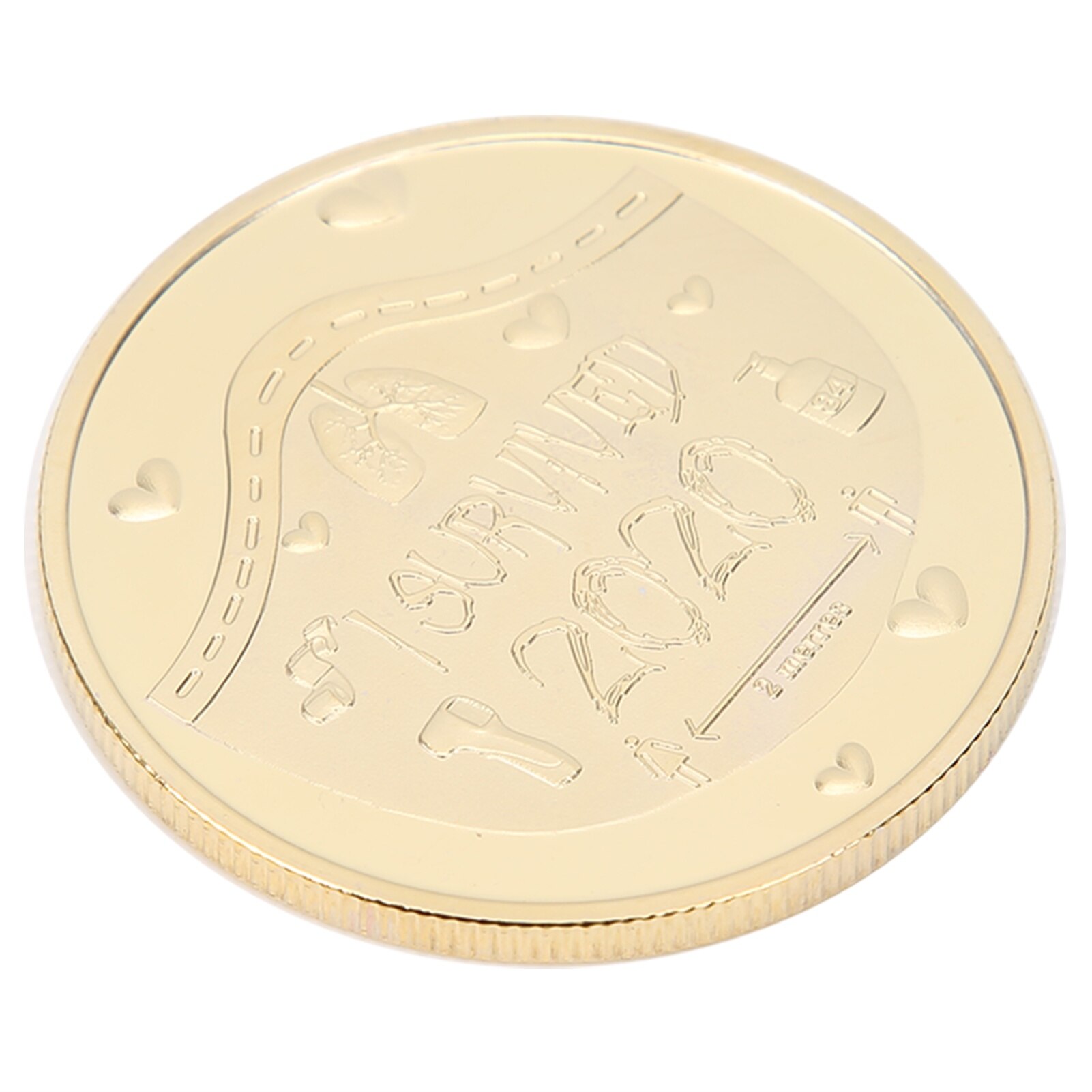 Moneda comemorativa I Survived 2020, Mmgoqqt, zinc-aliaj, placata cu aur si  argint, 2 fete - eMAG.ro