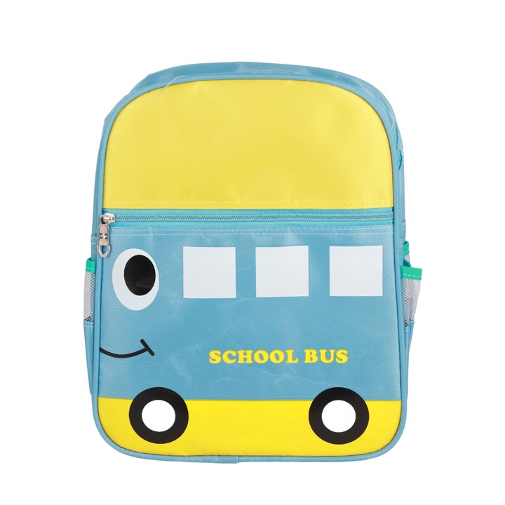 Gyerek hátizsák, autós téma, Jormftte, vászon anyag, állítható pántok, cipzáras záródás