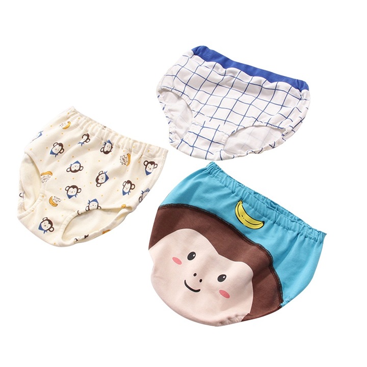 3 darabos gyermek alsónemű szett, pamut, Jormftte, rajzfilm mintás, többszínű