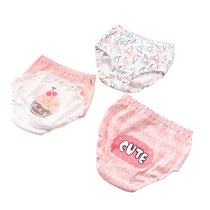 3 darabos gyermek alsónadrág szett, pamut, Jormftte, rajzfilm mintás, többszínű