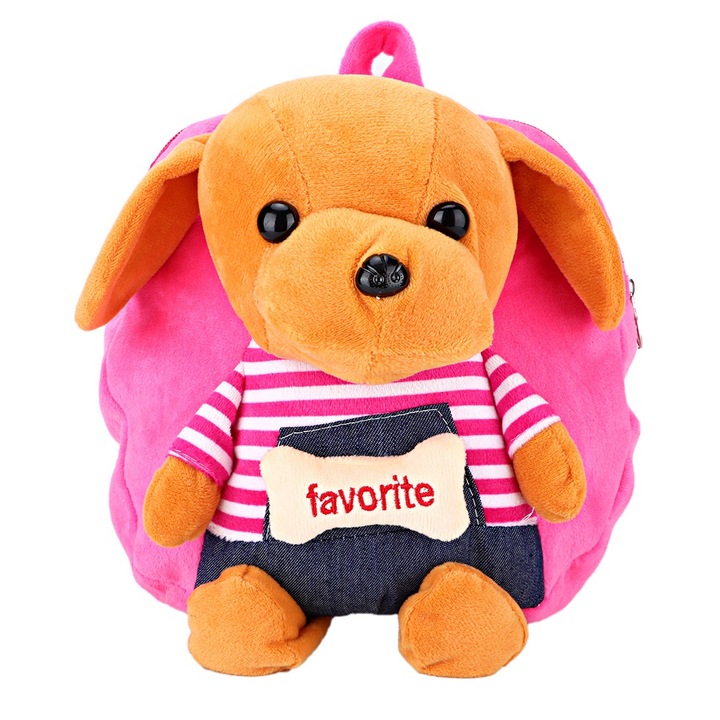 Jormftte gyermek hátizsák, rajzfilmmintás, rózsaszín, nagy kapacitású, állítható vállpánt