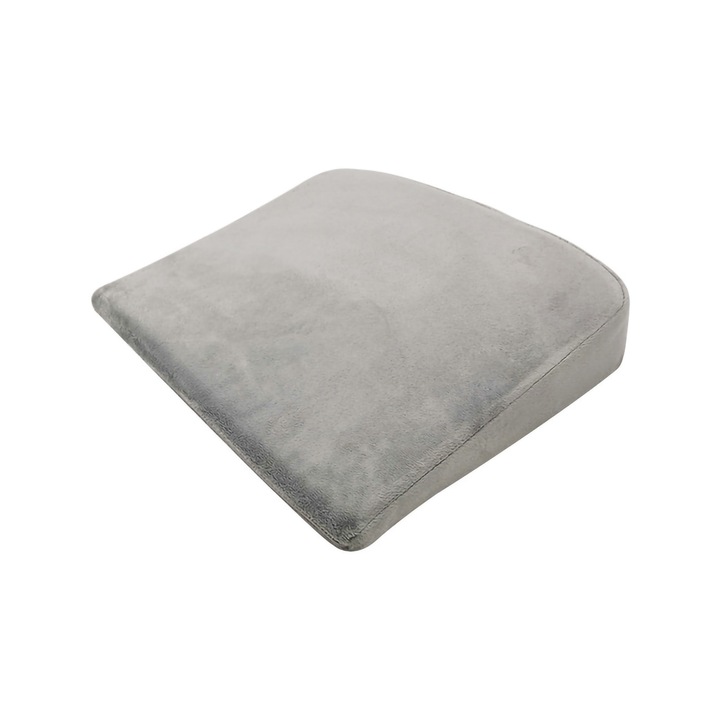 Бебешка възглавница от мемори пяна, наклонен дизайн, антирефлукс, сива