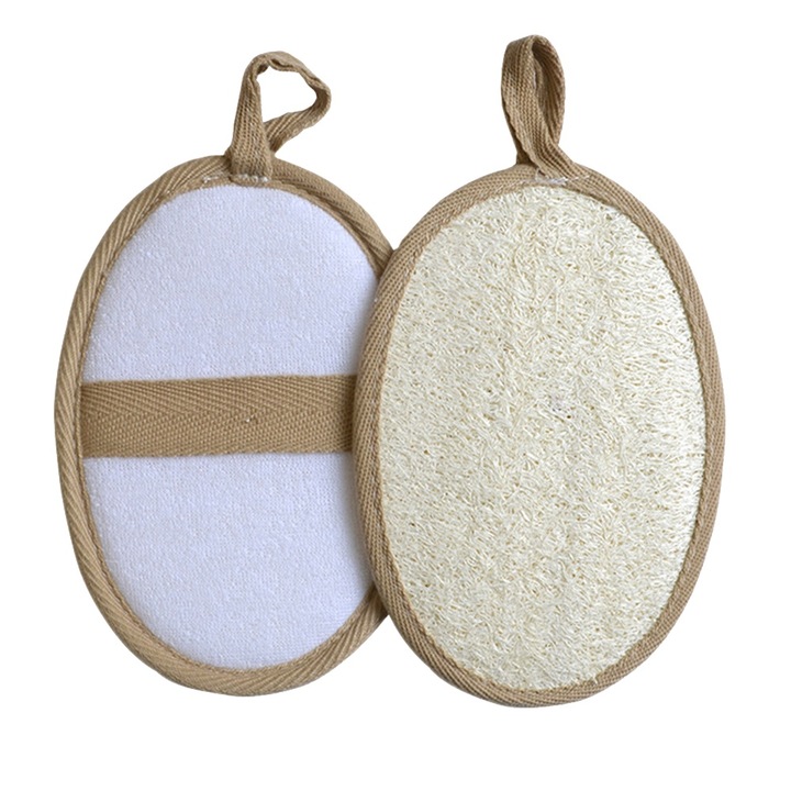 2 db hámlasztó, biológiailag lebomló fürdőpamacs készlet, fehér