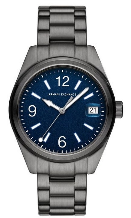 Мъжки часовник, Armani Exchange, Kilian AX1421, Кварц, Неръждаема стомана, Сив