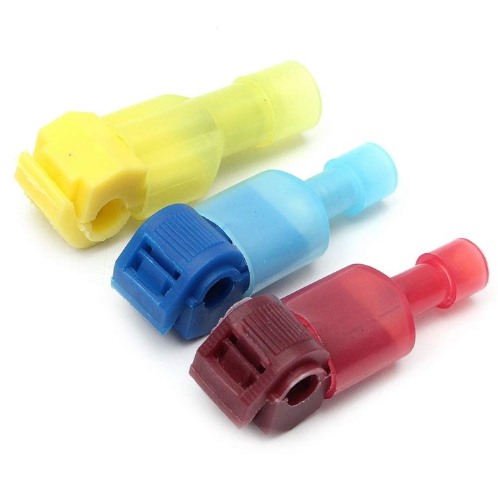 Conectori electrici autoizolanti, set 60 buc, nylon cupru, multicolor, universal