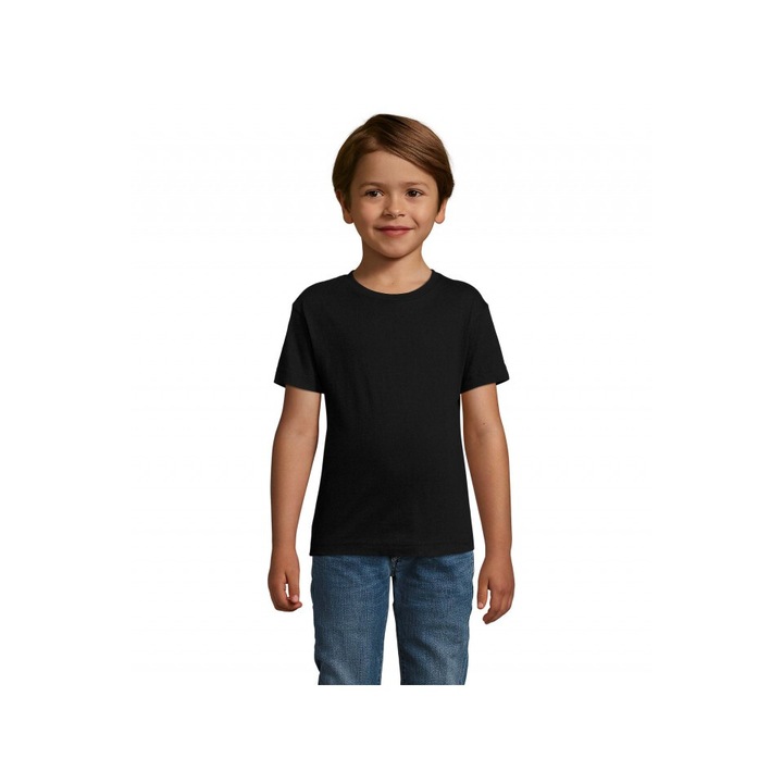 Gyermek póló, SOL'S REGENT FIT KIDS - SO01183, Fekete
