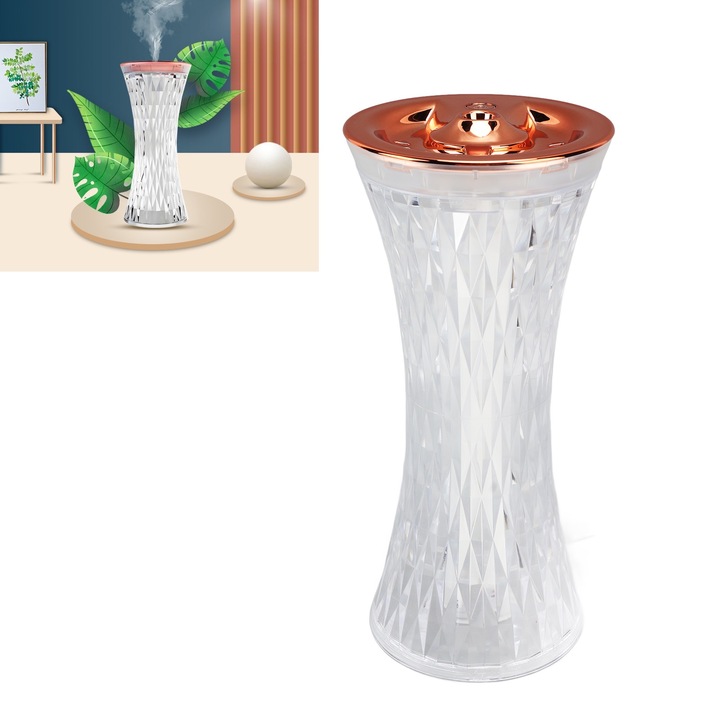 Mini párásító, longziming, 270ml, USB C típusú, 193x86x86mm, RGB