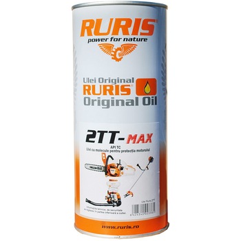 Ulei Ruris 2TT, 1 l, compatibil cu drujbe, motosape si motocoase cu motor in 2 timpi Ulei Ruris 2TT, 1 l, compatibil cu drujbe, motosape si motocoase cu motor in 2 timpi