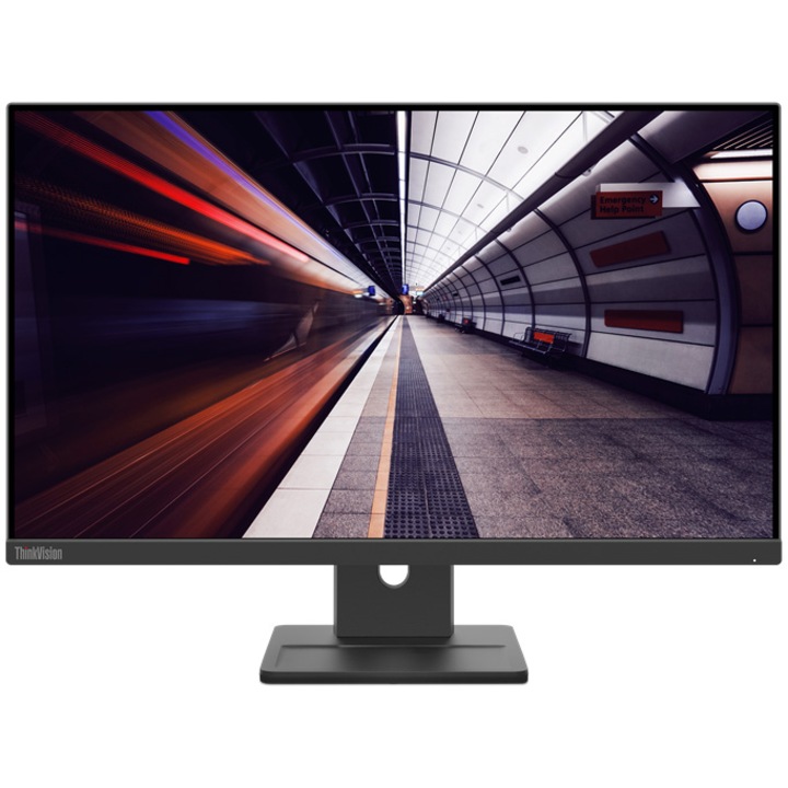 Monitor Lenovo ThinkVision E24-28 23.8, FHD, IPS, 4 ms, 100 Hz, HDMI, VGA; Hangszórók 2x 2W, fekete