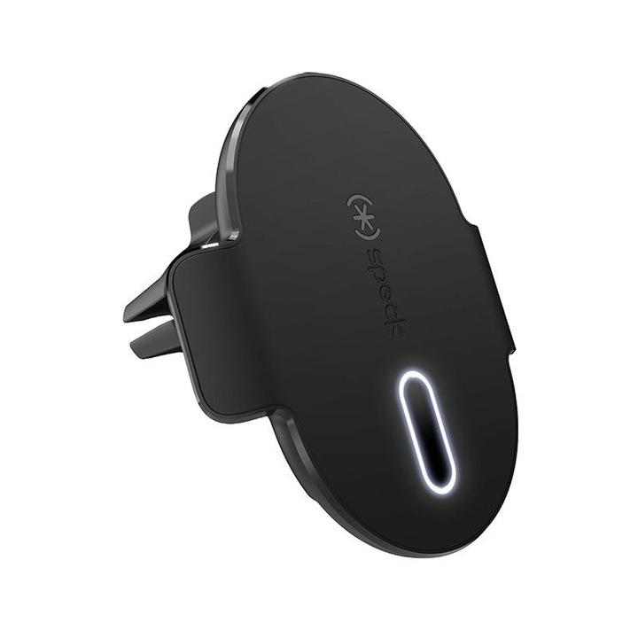 Speck Charging Vent Mount + ClickLock vezeték nélküli töltő autós tartó, iPhone-hoz, 360 fokos forgás, fekete