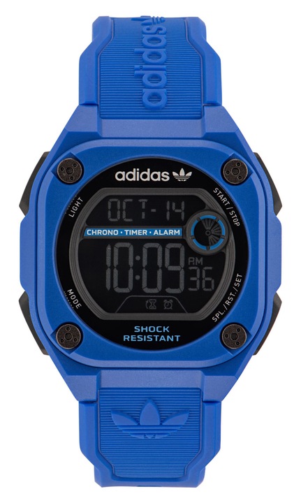 Мъжки часовник Adidas CITY TECH TWO, син, каишка от смола, водоустойчивост 10 ATM