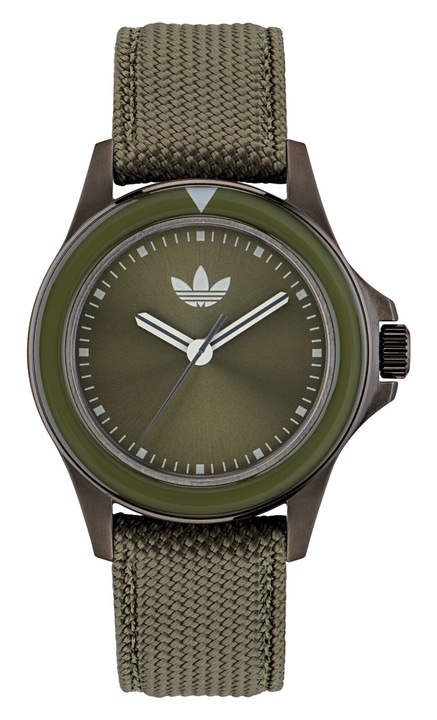 Мъжки часовник Adidas EXPRESSION ONE, зелена синтетична каишка, корпус от неръждаема стомана, водоустойчивост 5 ATM