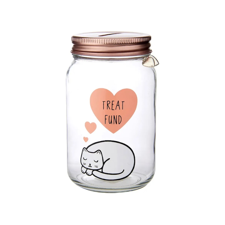 Pusculita decorativa, Sass & Belle, Sticla, 450 ml, Transparent