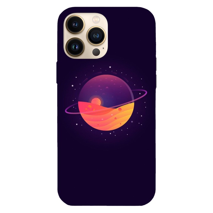 Husa telefon compatibila cu Apple iPhone 16 Plus, Viceversa, model Abstract Saturn plannet, Silicon, TPU