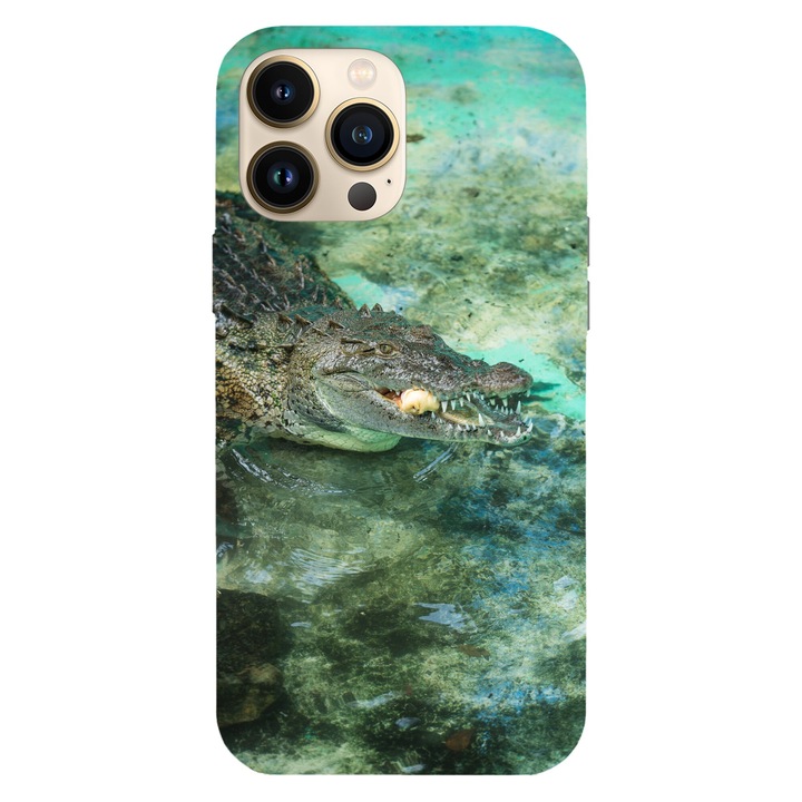 Калъф за телефон, съвместим с Apple iPhone 16 Pro, Viceversa, Alligator lunch model, силикон, TPU