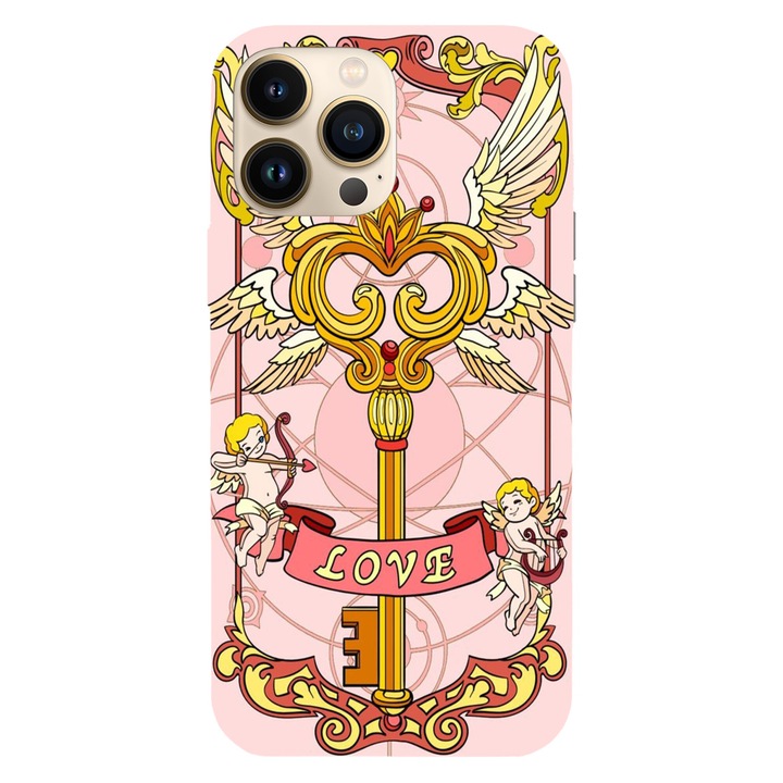 Калъф за телефон, съвместим с Apple iPhone 16 Pro, Viceversa, модел Cupid, силикон, TPU