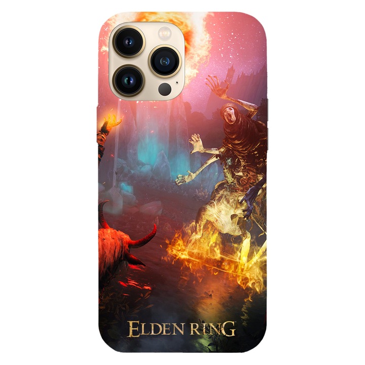 Калъф за телефон, съвместим с Apple iPhone 16 Pro, Viceversa, Elden ring final boss fight model, силикон, TPU