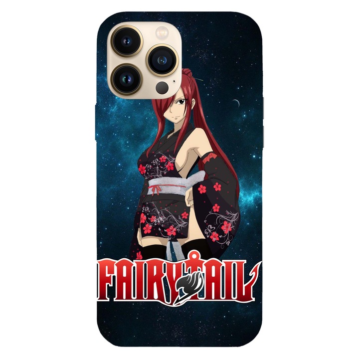 Husa telefon compatibila cu Apple iPhone 16 Plus, Viceversa, model Erza Scarlet Fairy Tail, Silicon, TPU